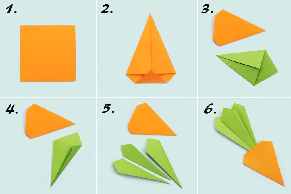 Comment réaliser un origamie en papier carotte